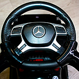 Детский толокар-электромобиль Mercedes-Benz двухместный на резиновых колесах Bambi M 3853 серый, фото 10