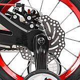 Дитячий двоколісний велосипед Profi Infinity 14 дюймів на магнієвої рамі чорно-червоний матовий. Для дітей 3-5, фото 5