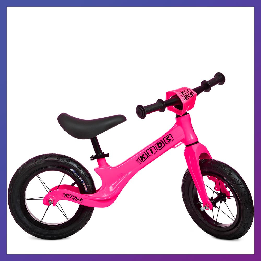 Детский беговел велобег 12 дюймов на магниевой раме PROF1 KIDS SMG1205A-4 розовый