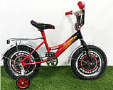 Велосипед дитячий двоколісний з кошиком Mustang Тачки 18" зростання 110-130 см вік 5 до 8 років червоний, фото 2