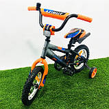 Велосипед дитячий двоколісний Azimut Stitch 14" зростання 90-115 см вік 3 до 6 років помаранчевий, фото 2