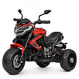 Дитячий триколісний електро-мотоцикл від 3 до 6 років BMW червоний. Трицикл для дітей 2*35 ВТ M 4152EL-6, фото 5