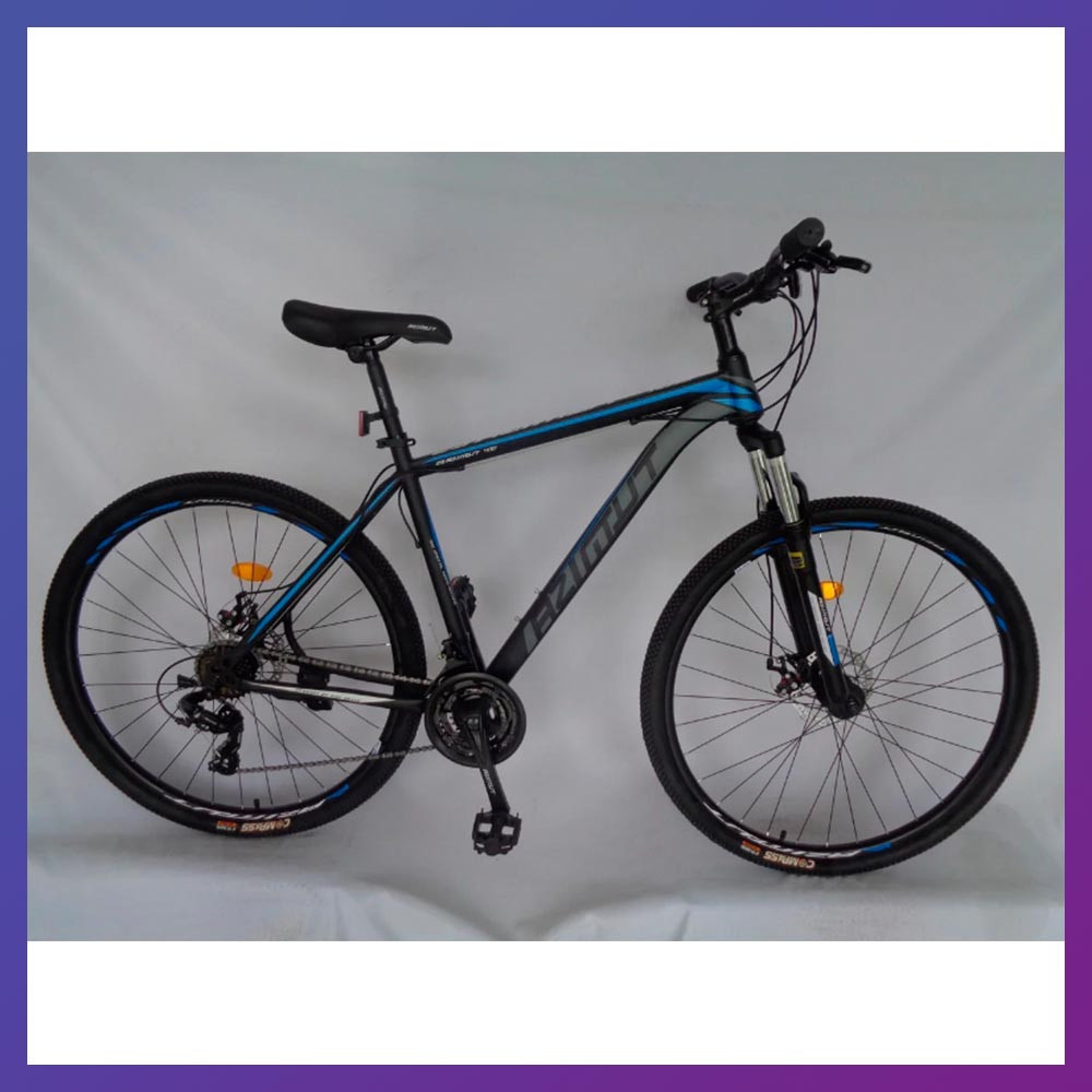 Велосипед горный двухколесный одноподвесный стальной Azimut 29*40 D 29 дюймов 20 рама черно-синий