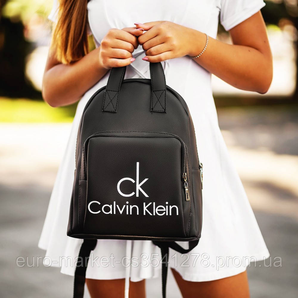 

Кожаный рюкзак Calvin Klein black, Черный