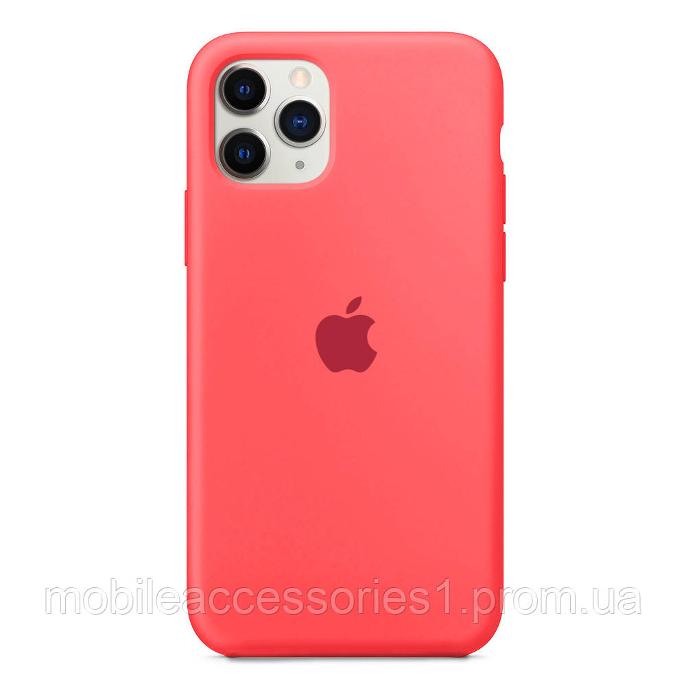 

Чехол накладка Case для iPhone 11 Pro Silicone Case Full ярко-розовый