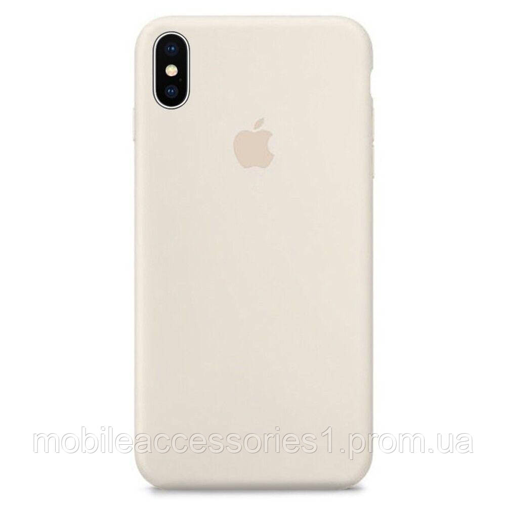 

Чехол накладка Case для iPhone X/XS Silicone Case Full молочный