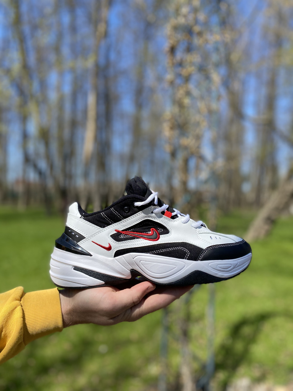 

Кроссовки мужские натуральная кожа Nike M2K Tekno Найк М2К Текно Кроссовки кеды повседневные, Черный