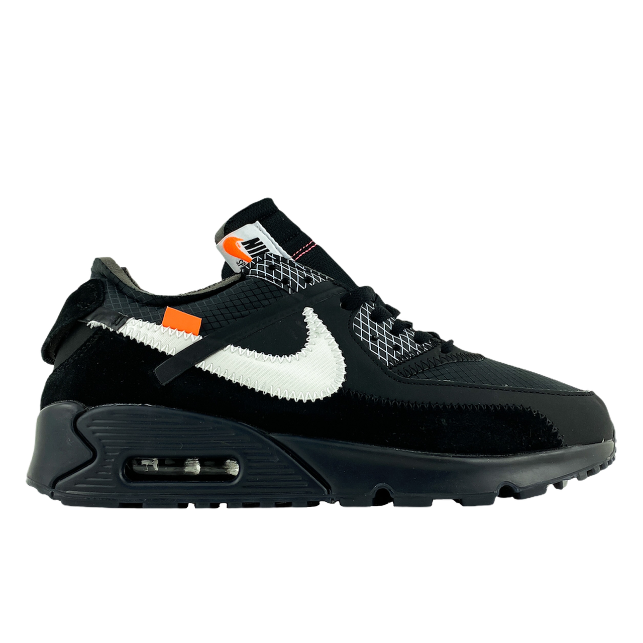 

OFF-White x Air Max 90 Black | мужские кроссовки; черные; найк 45, Черный