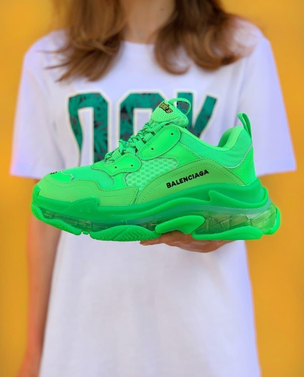 

Кросівки | Кеди | взуття Balenciaga Triple S Clear Sole Green 42, Серый