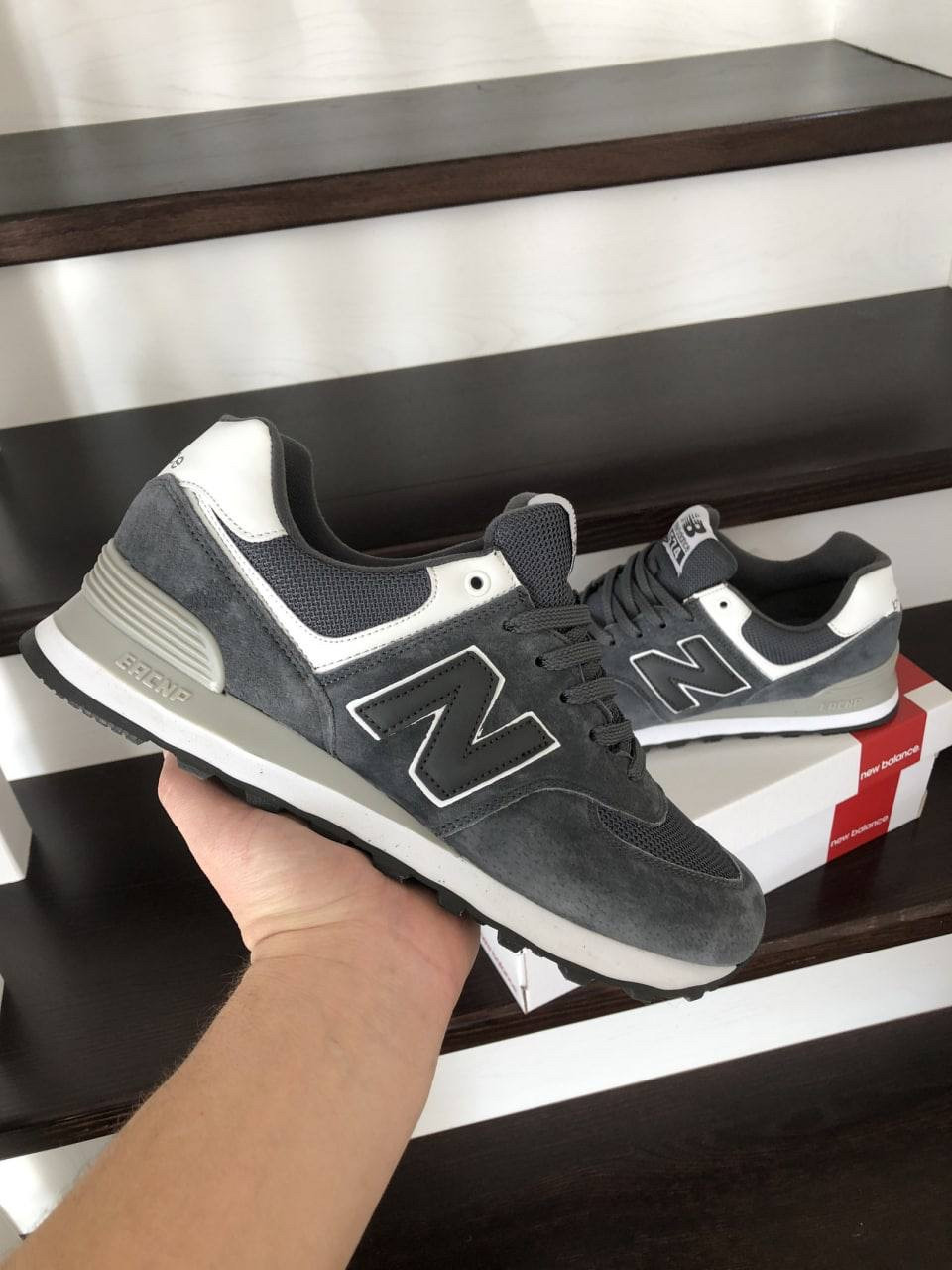 

Кроссовки мужские серые New Balance 574 44, 28, Серый