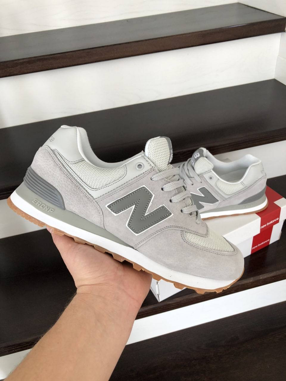 

Кроссовки мужские серые New Balance 574 43, 27.5, Светло-серый