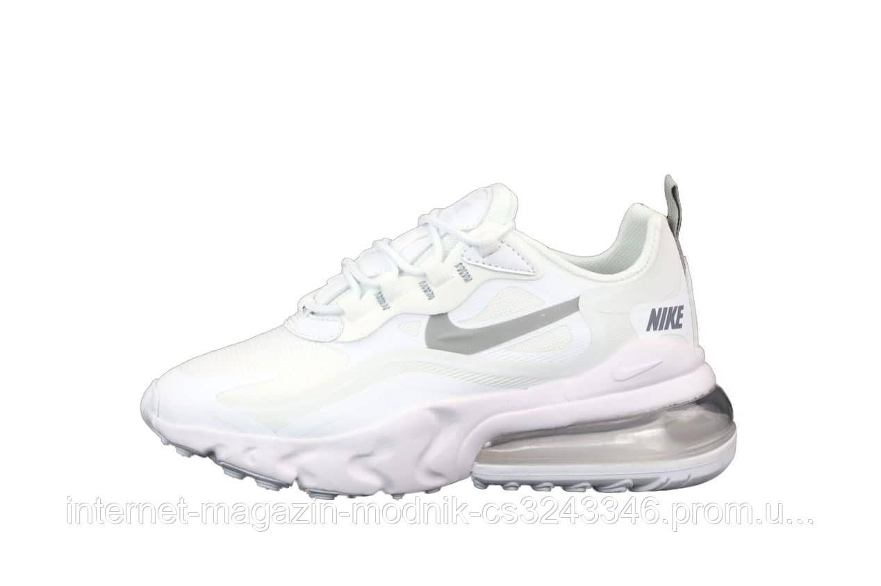 

Мужские кроссовки Nike Air Max 270 React (белые) К12561 стильные удобные кроссы, Белый