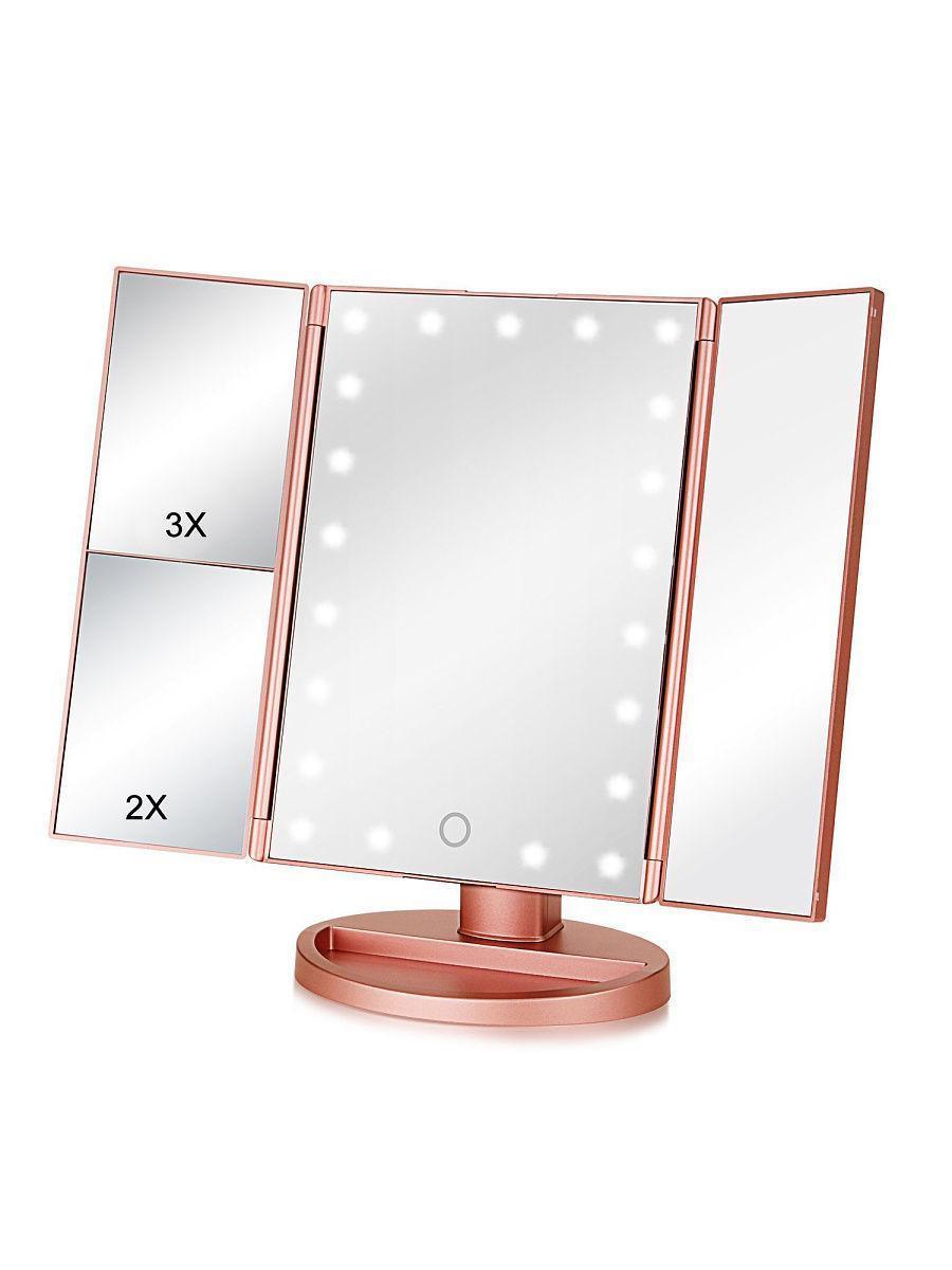 

Зеркало Superstar Magnifying Mirror для макияжа с LED-подсветкой Розовое приборы оборудование для салонов