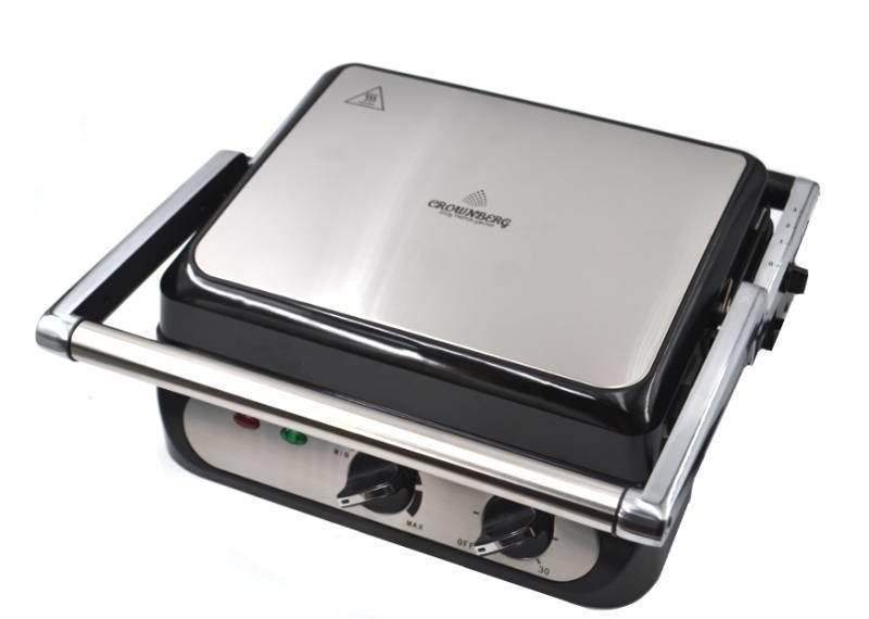 

Электрический прижимной гриль Crownberg 2000W грили и электрошашлычницы