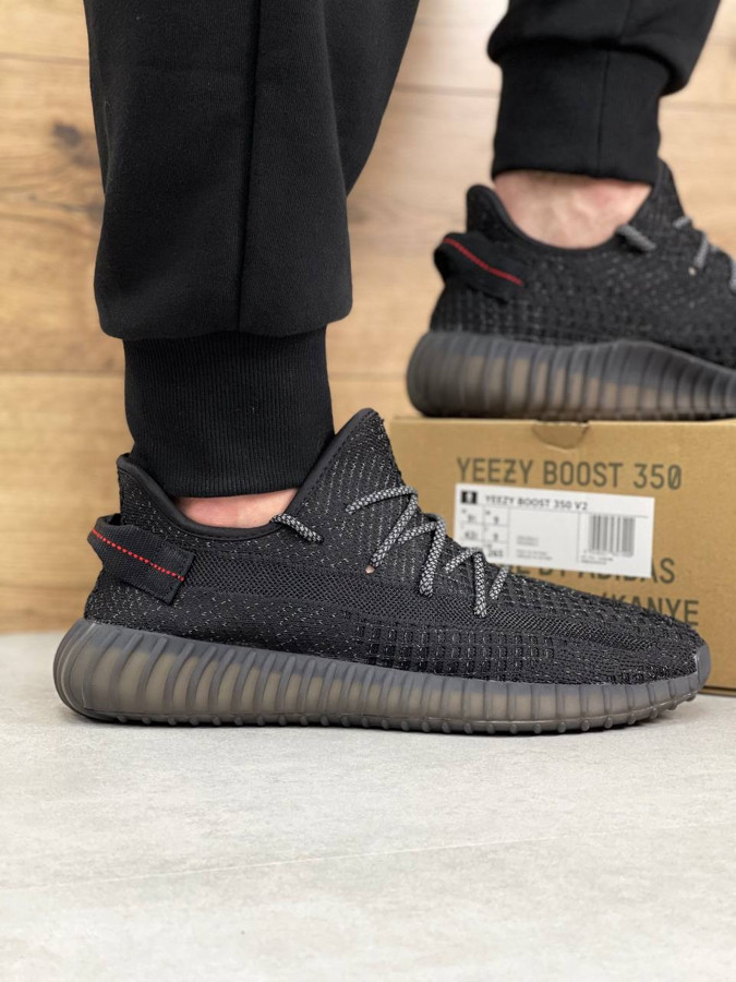 

Мужские кроссовки Adidas Yeezy Boost 350 v2 Black 1( рефлектив ) (SD-16)