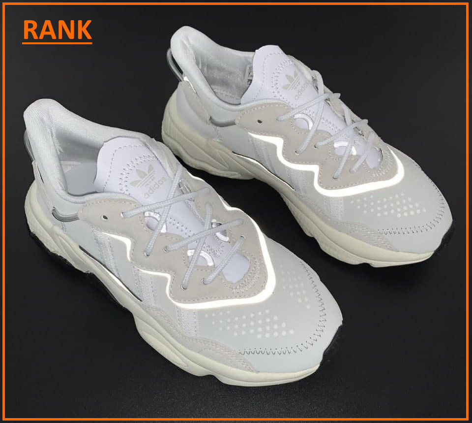 

Кроссовки мужские Adidas Ozweego White Grey в стиле Адидас Озвиго Рефлективные белые серые, Белый