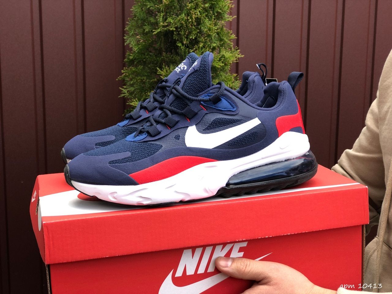 

Мужские Кроссовки Nike Air Max 270 React Blue White Red / Найк Аир Макс 270 Реакт Синие Белые Красные 45, Разные цвета