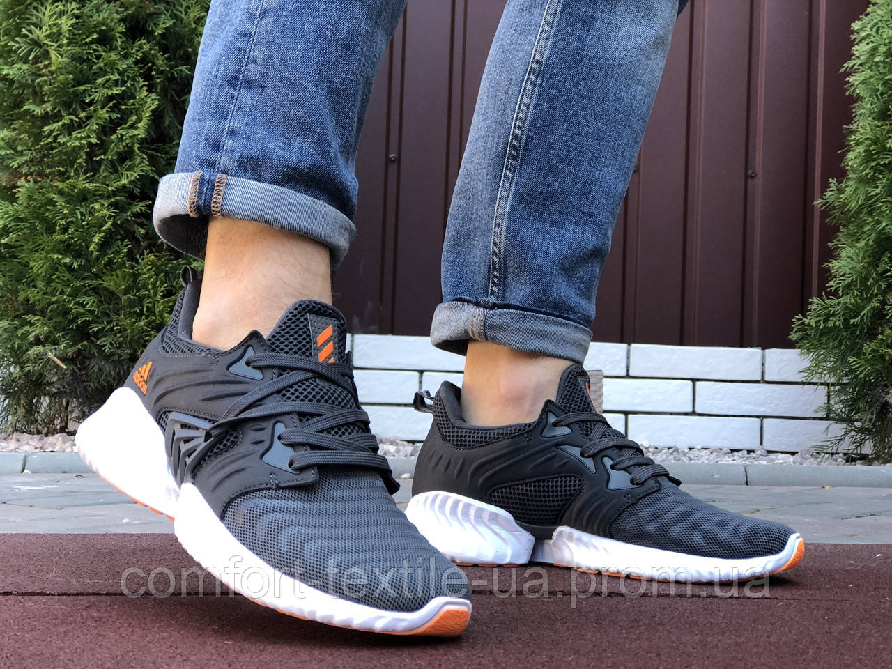 

Чоловічі кросівки 10447 Adidas Alphabounce Instinc сірі з білим + Безкоштовна доставка 45, Серый