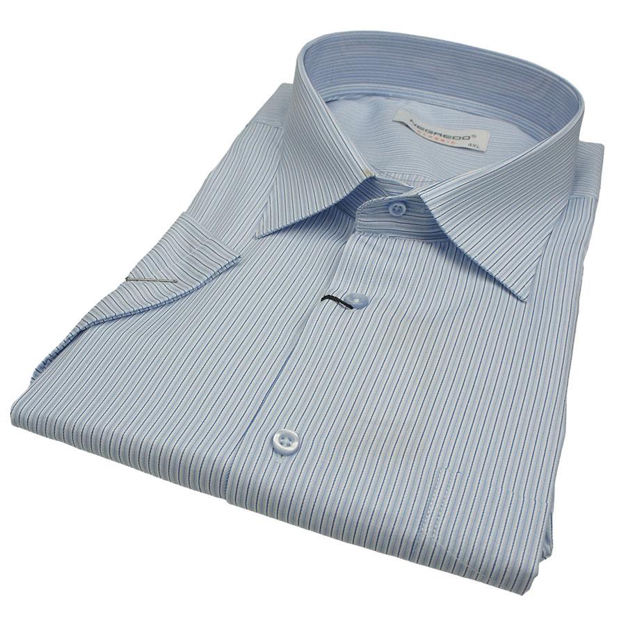 

Голубая мужская рубашка прямого кроя Negredo 560 BKC 18 в больших размерах, Голубой