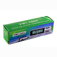Внутренний и наружный термометр с часами VST-7065, фото 1