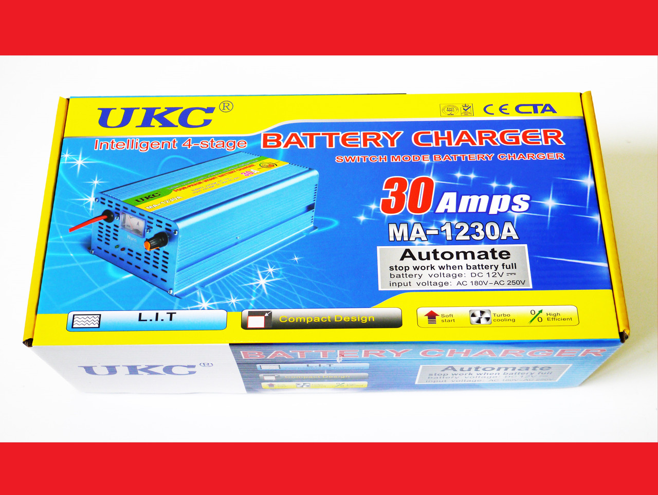 

Зарядное устройство для автомобиля 12 вольт 30 ампер, UKC Battery Charger 30A