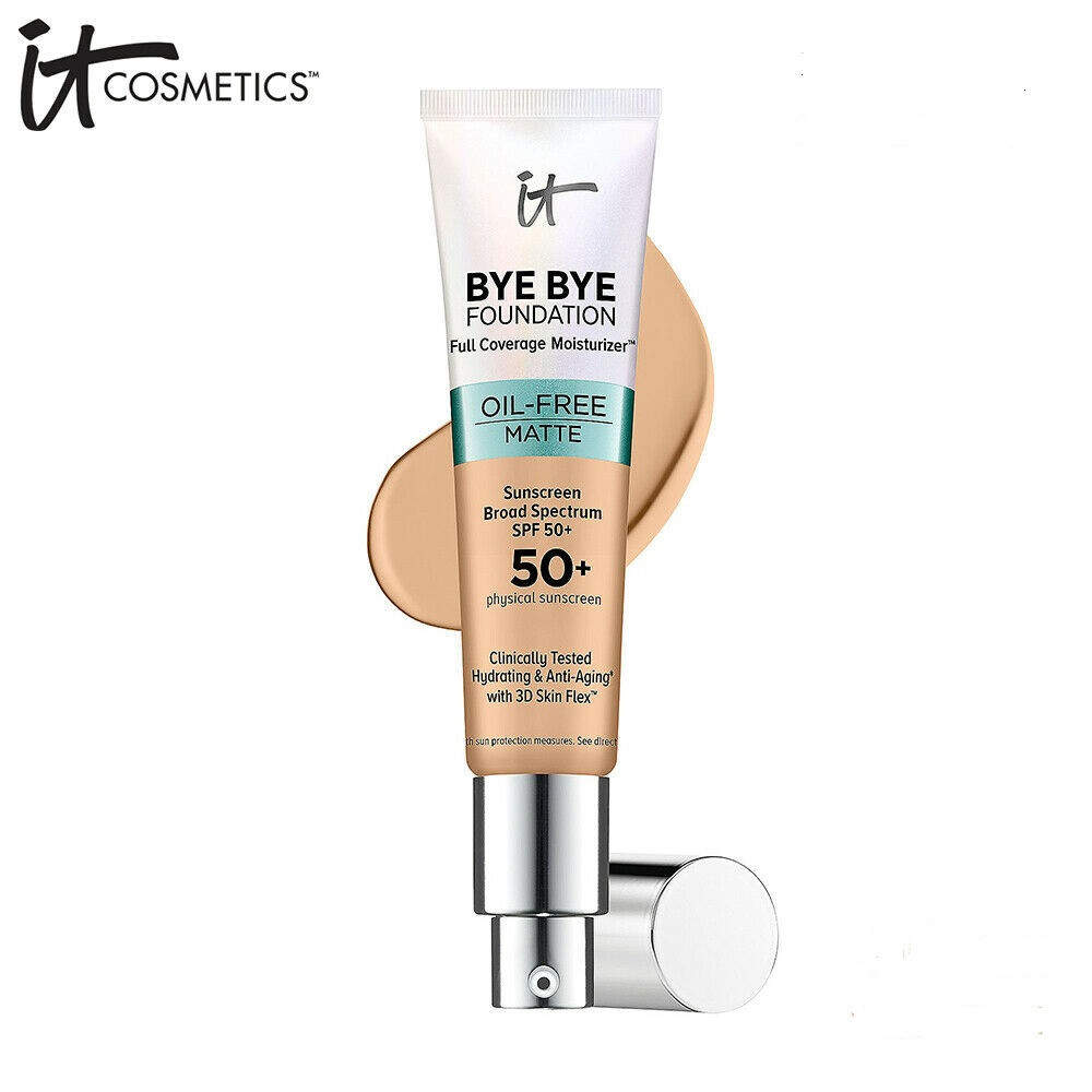 

Основа под макияж IT Cosmetics Bye Bye Foundation Oil Free SPF50+ Full Coverage Moisturizer, Light Medium