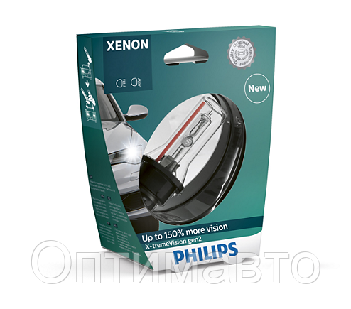 

Автолампа ксенон PHILIPS 42402XV2S1 D4S 35W P32d-5 X-tremeVision gen2 +150%