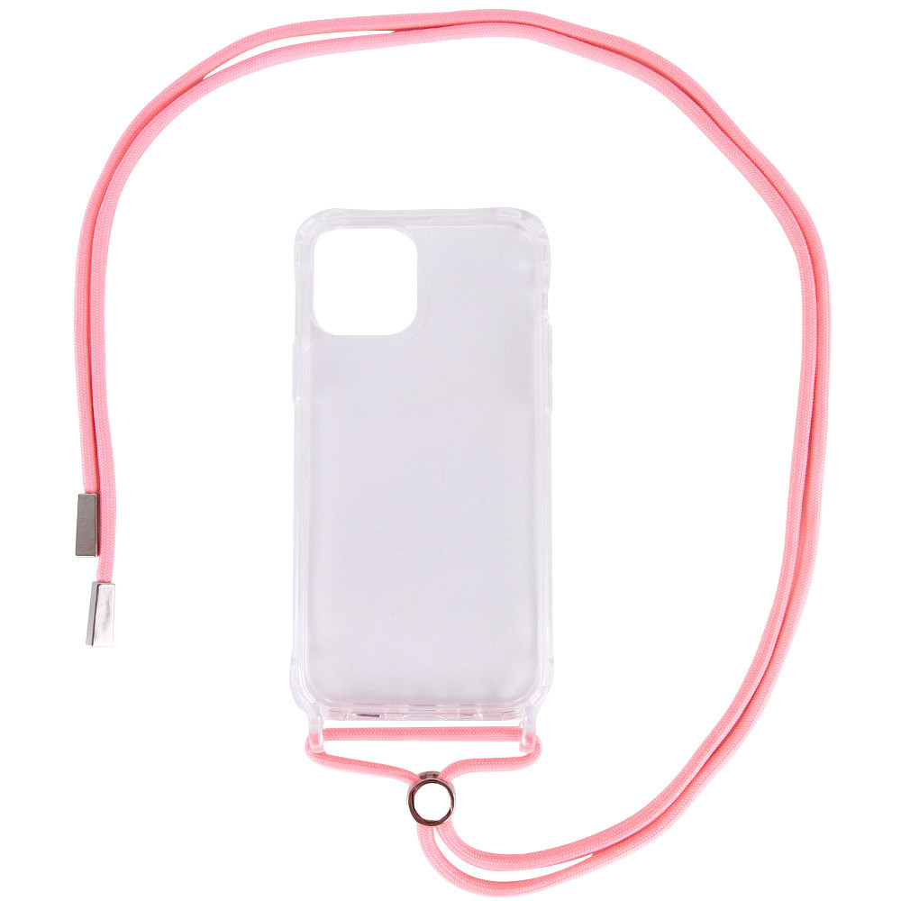 

Чехол TPU Crossbody Transparent для Apple iPhone 12 mini (5.4"), Розовый