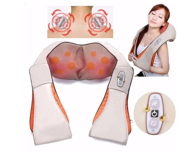 

Роликовый элетро-массажер для шеи и плеч с функцией подогрева New Massager of Neck Kneading