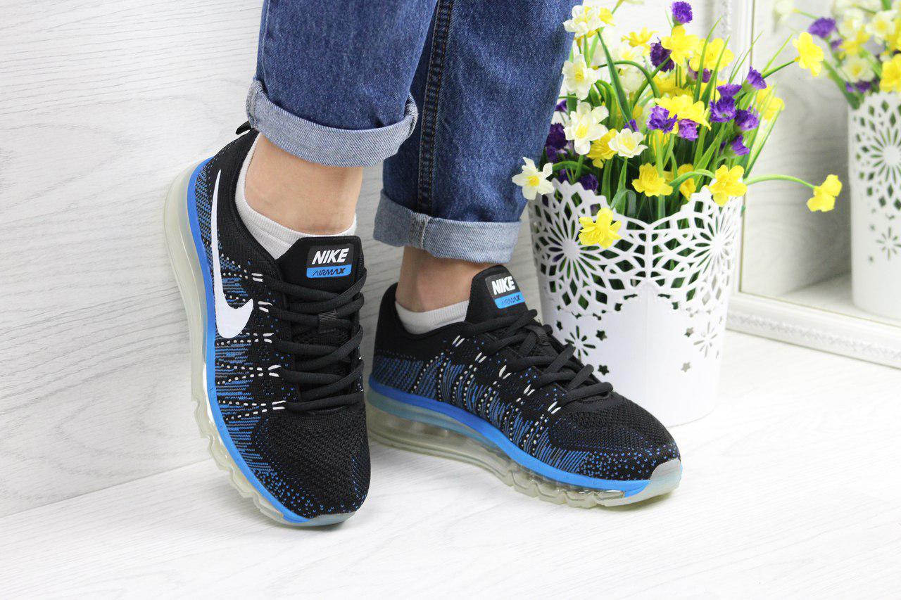 

Женские кроссовки Nike air max 2017,черные с синим