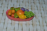 Миниатюра  праздничная  фруктовая тарелка 1:12, фото 2