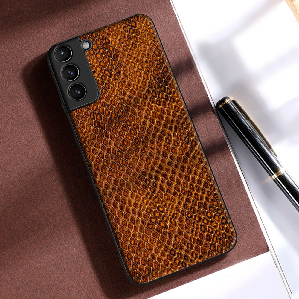 

Кожаный чехол Boxface Samsung Galaxy S21 Snake Brown, Коричневый