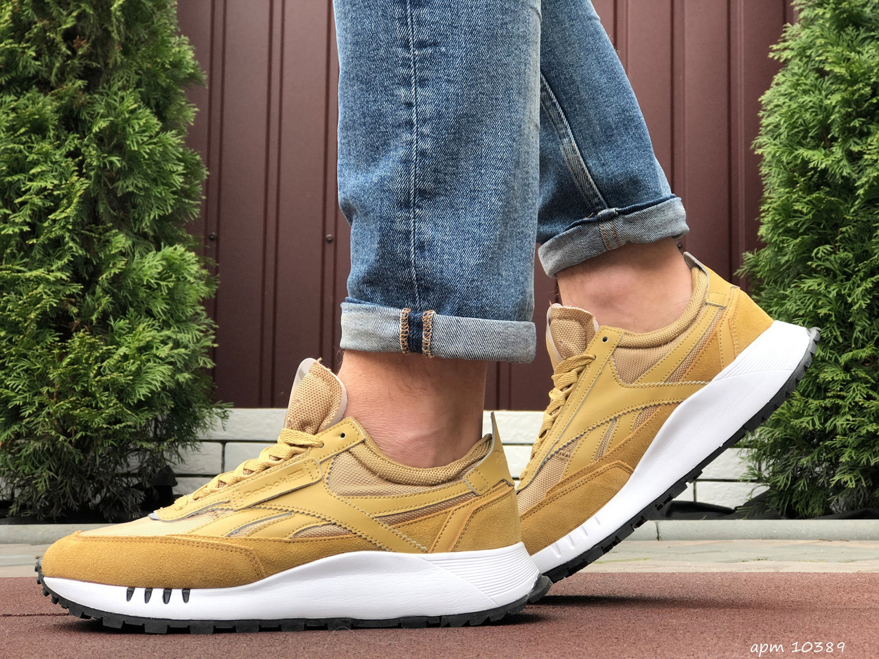 

Мужские кроссовки Reebok (Рибок), коричневые, Черно белый