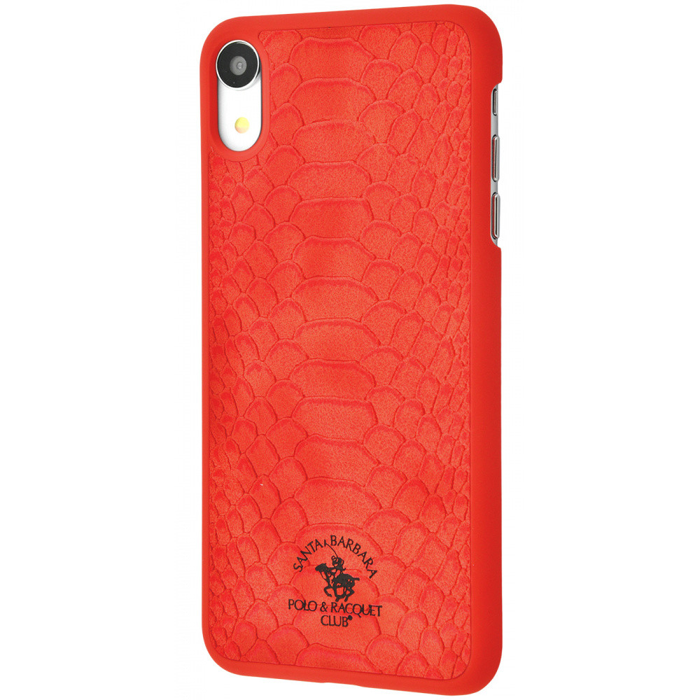 

Чехол накладка iPhone Xr brown POLO Knight (Leather) red