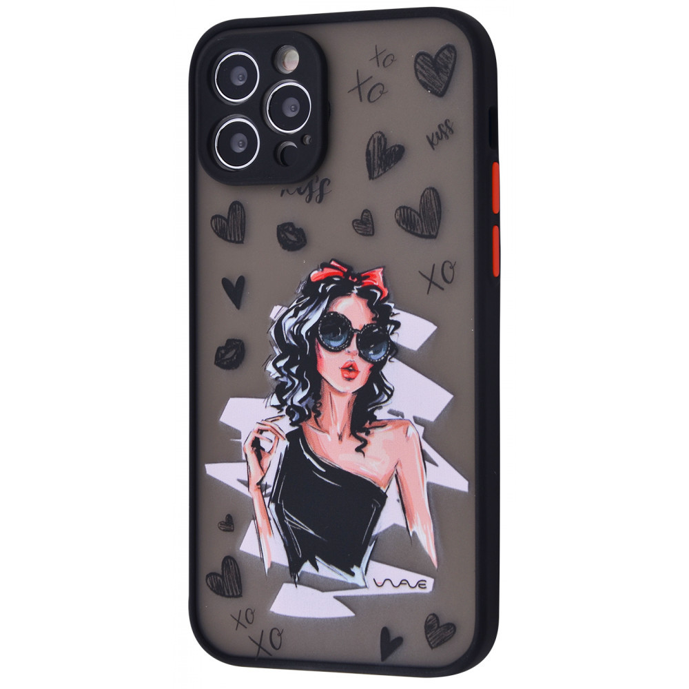 

Чехол накладка iPhone 12 WAVE Cartoon Case (PC+TPU) little_black_dress