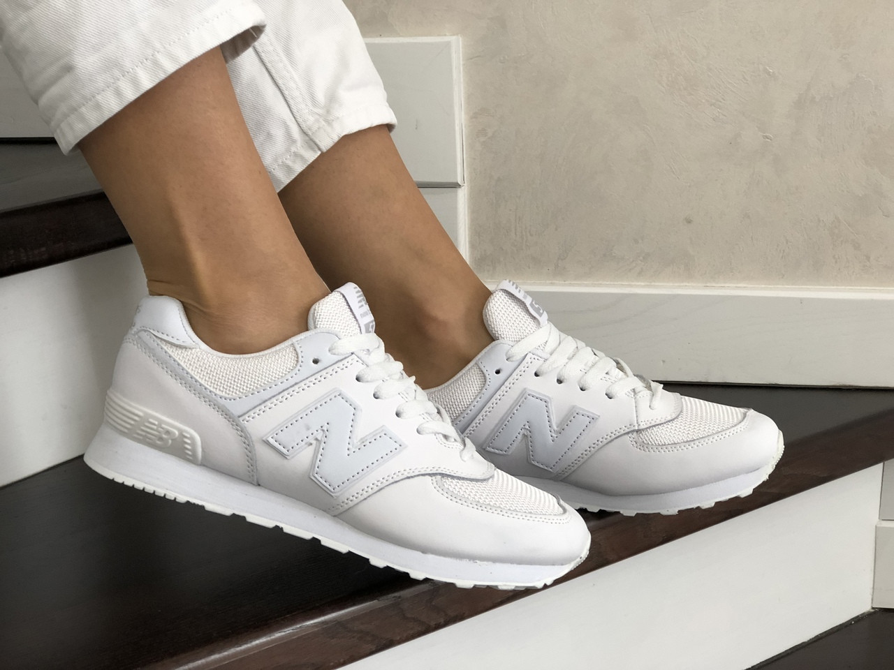 

New Balance 574 White / Нью Беланс 574 Белые Женские, Белый