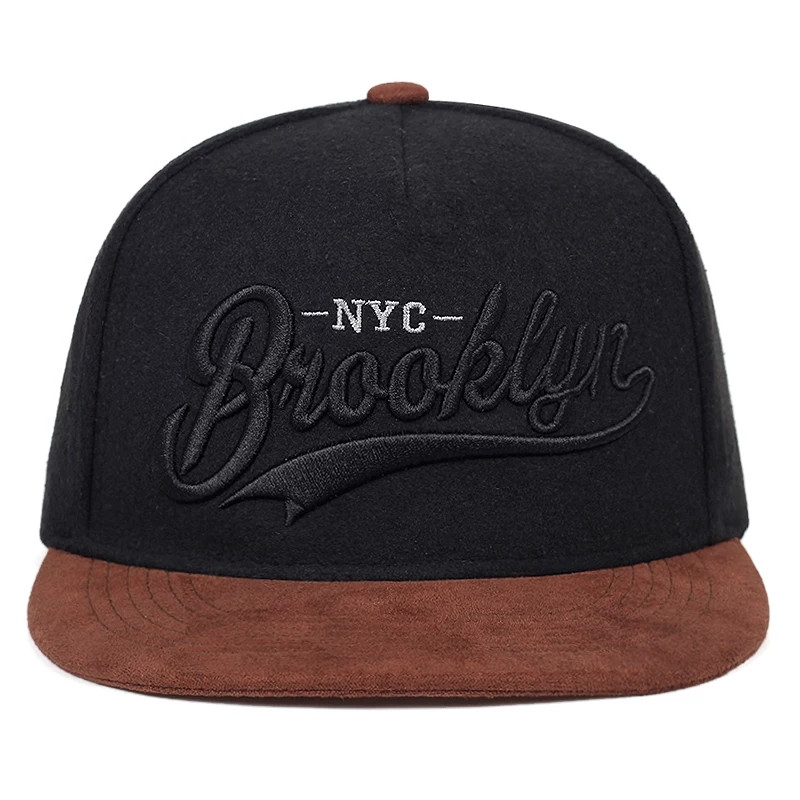 Кепка Cнепбек Brooklyn NYC с прямым козырьком Черная 2, Унисекс