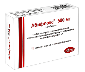 

АБИФЛОКС, Aurobindo Pharma уп. №10 табл. п/плен. оболочкой 500 мг блистер