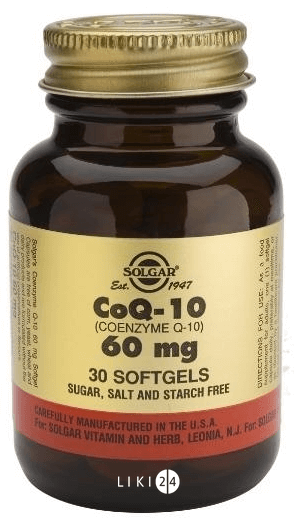 

КОЭНЗИМ Q-10, Solgar Vitamin and Herb уп. №30 капс. 60 мг фл.