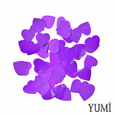 Конфетті сердечка фіолетові, 23 мм (50 г)