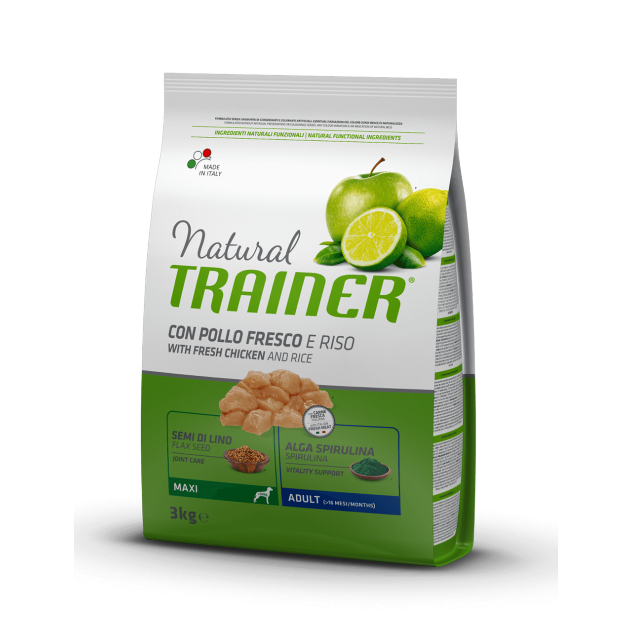 

TRAINER NATURAL ADULT MAXI Трейнер Нейчирал Эдалт Макси со Свежей Курятиной и Рисом