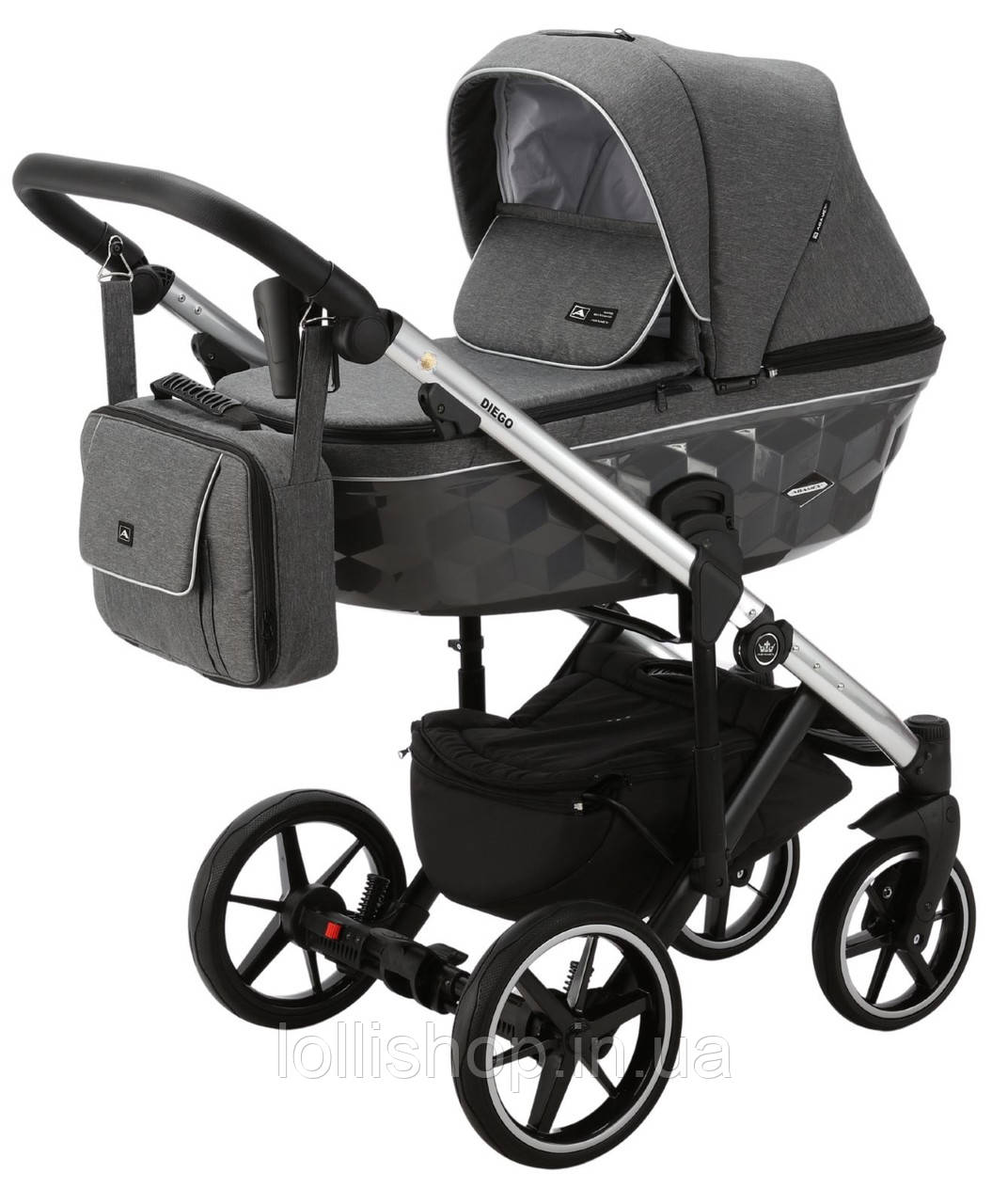 

Коляска 2 в 1 Adamex Diego TK-573, Серый