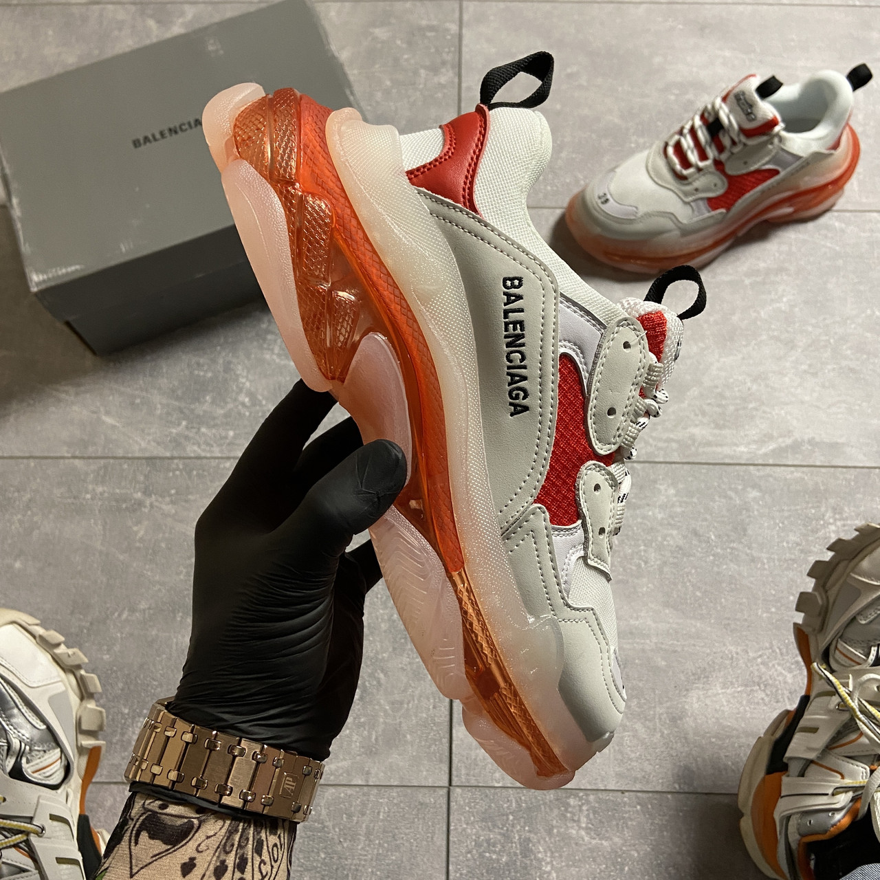 

Balenciaga Triple S Clear Sole White/Red (Белый Красный)