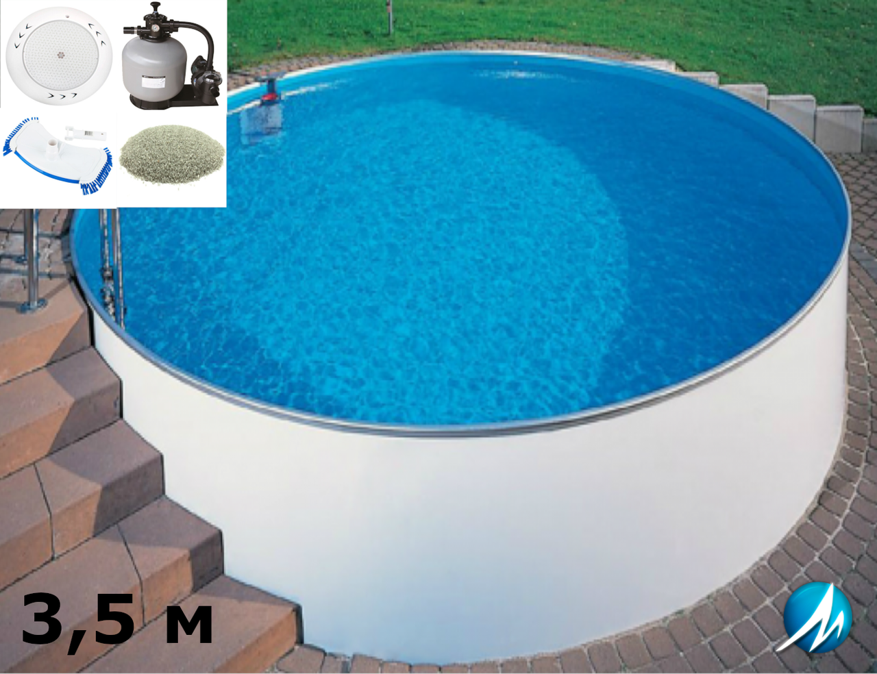 Комплект обладнання для круглого збірного басейну 3.5 м