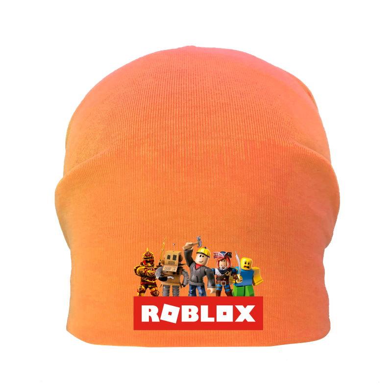 

Шапка детская Роблокс Roblox оранжевая (А4-001) 50-52, 54-56 см, Синий