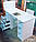 Белый маникюрный стол c вытяжкой и стеклянными полками Модель V1057-0016, фото 2