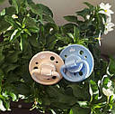 Пустушка кругла латексна Вишенька Зелена серія, 0-6 міс., 2 шт, блакитний з синім, Nip, фото 6