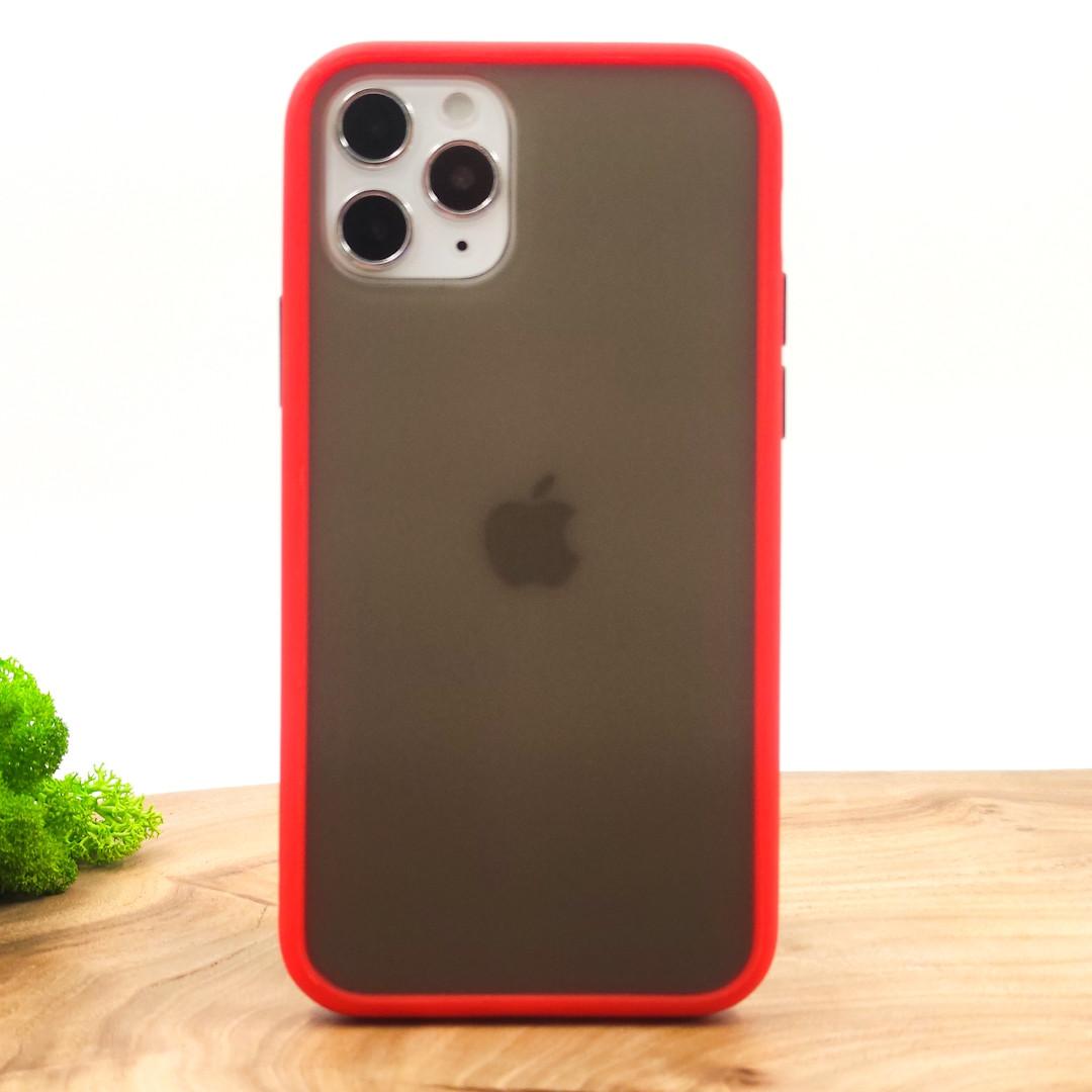 

Противоударный полиуретановый чехол Smoke case для Iphone 11 Pro Red, Красный