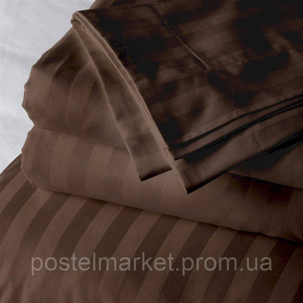 

Постельное белье коричневое сатин Home Sateen Brown Stripe (Полуторный)