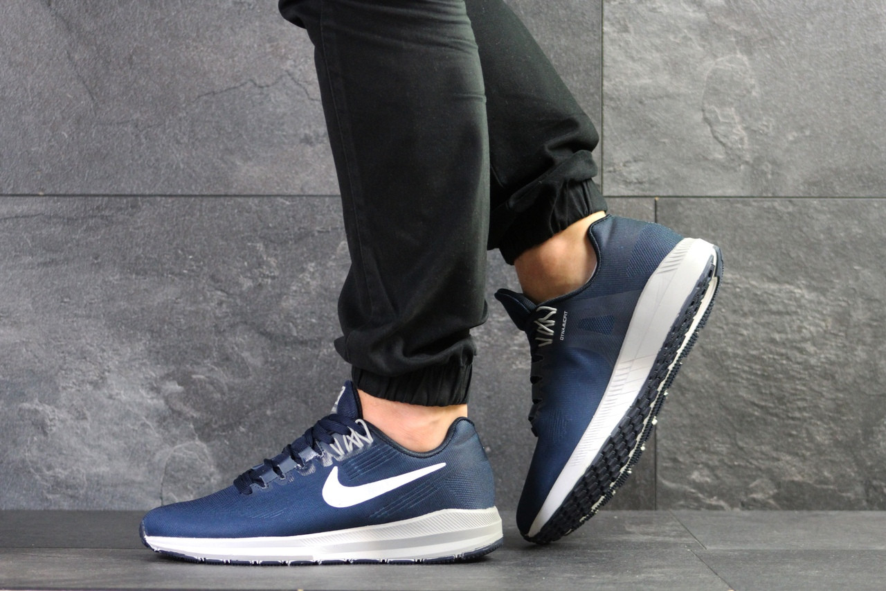 

Летние мужские кроссовки Nike Air Zoom Structure 21,темно синие 44,45,46, Темно синий